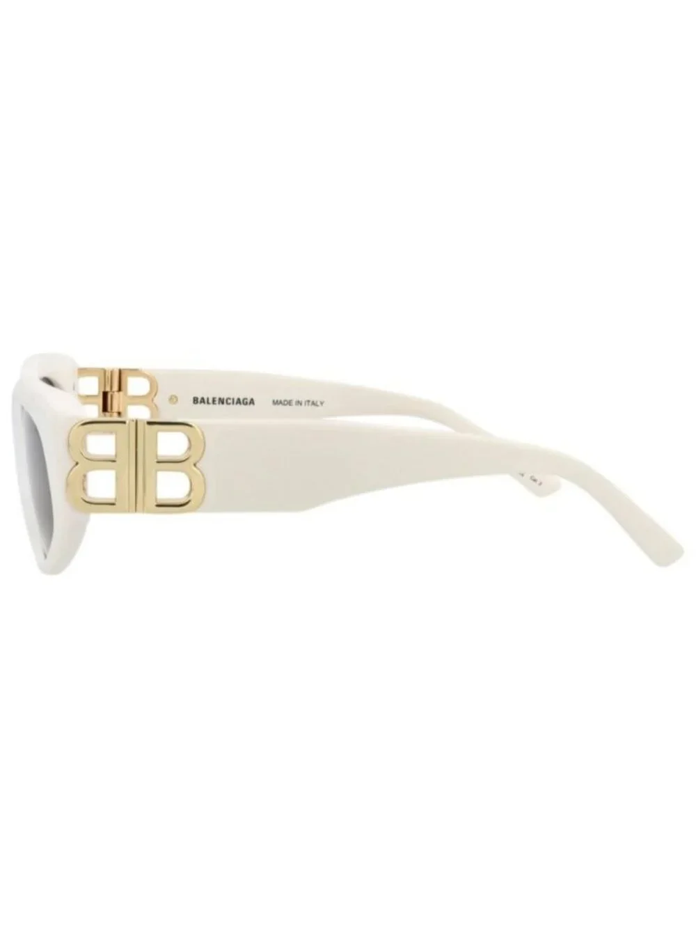 New Balenciaga Womens Cat Eye White Gold Grey Fashion Designer Sunglasses